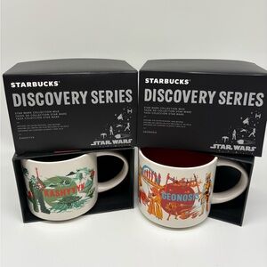 Starbucks Discovery Series Star Wars Geonosis & Kashyyyk Disney Parks 14 oz Mugs